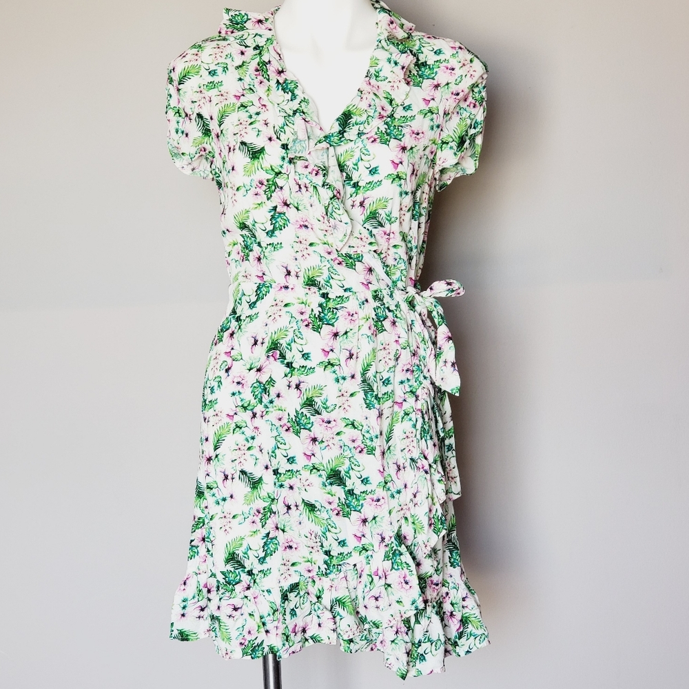 🌺Juicy Couture Floral Boho Wrap Dress Size 8